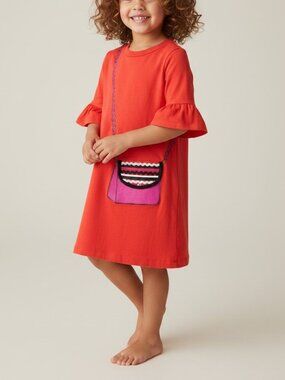 Kate Spade NY Kids Red Trompe L'oeil Purse Dress - 4Y